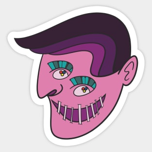 face with primary colour eyes Sticker